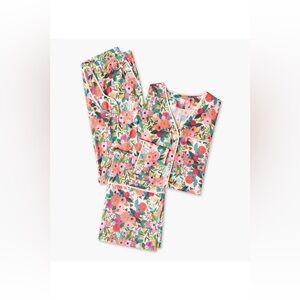 Summersalt Rifle Paper Co Garden Party print sleep shirt and full length pants